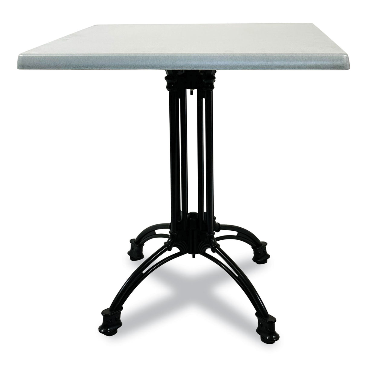 JMC Furniture Topalit Tables, Square, 32 x 32 x 29, Silver Top, Black Aluminum Base/Legs (106C32322)