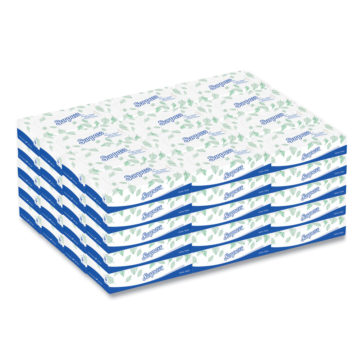 Surpass Facial Tissue for Business, 2-Ply, White,125 Sheets/Box, 60 Boxes/Carton (21390)