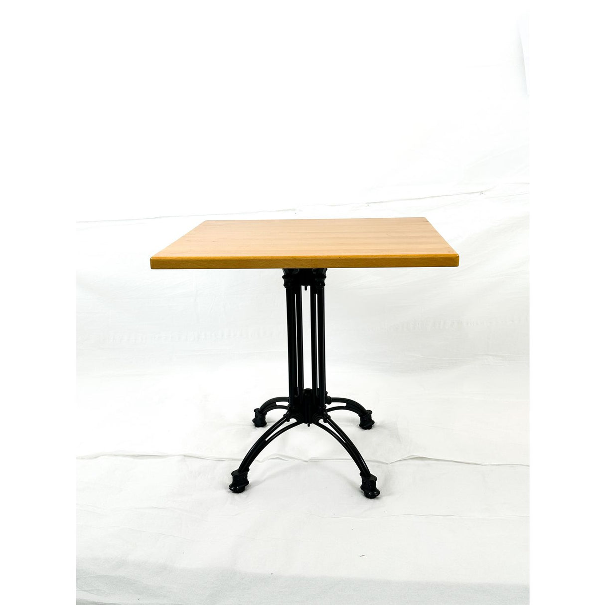 JMC Furniture Solid Wood Tables, Cast Iron Base, Square, 36w x 36d x 29.75h, Natural (1063636D)