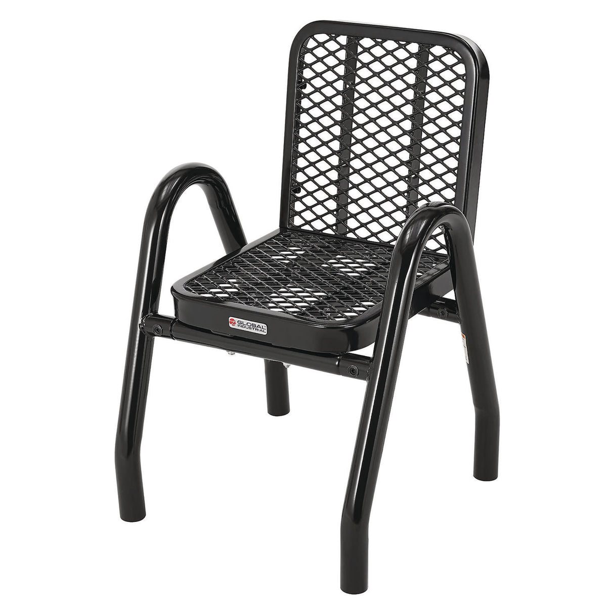 Global Industrial Outdoor Dining Set, Square, 36 x 36 x 36, Black Top, Black Base/Legs (348120BK)