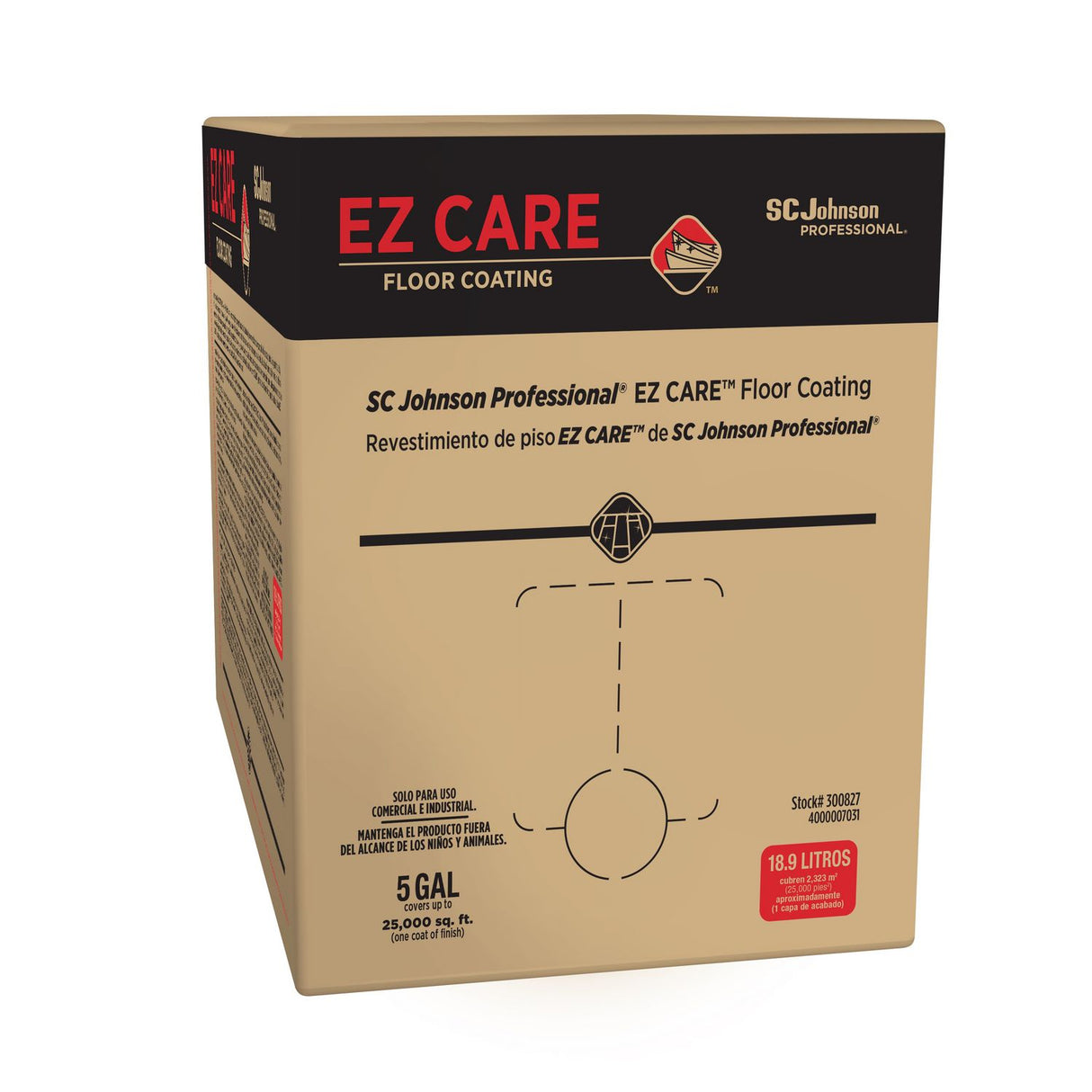 SC Johnson Professional EZ Care Floor Coating, 5 gal Bag-in-Box (300827)