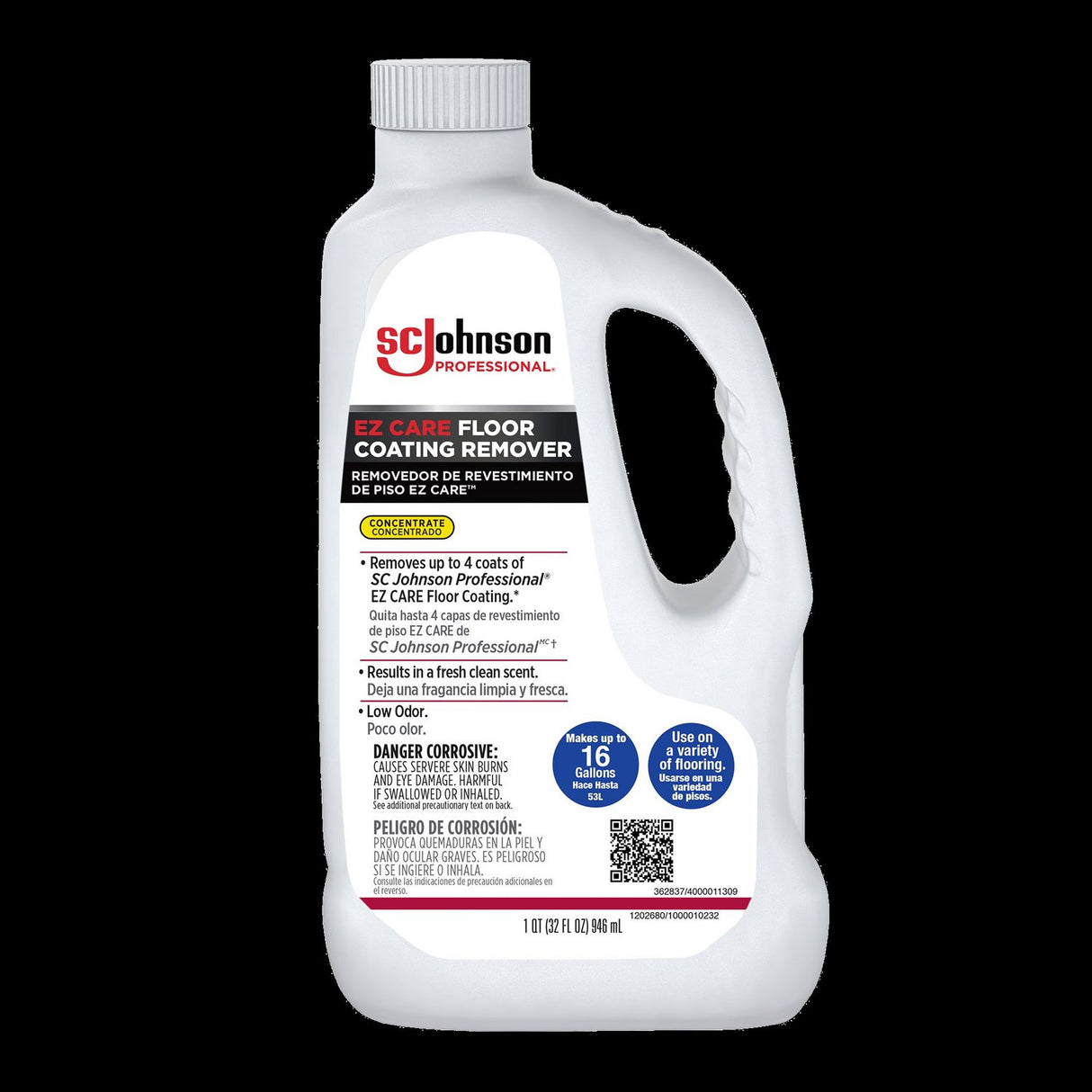 SC Johnson Professional EZ CARE Floor Coating Remover, 32 oz Bottle, 6/Carton (362837)