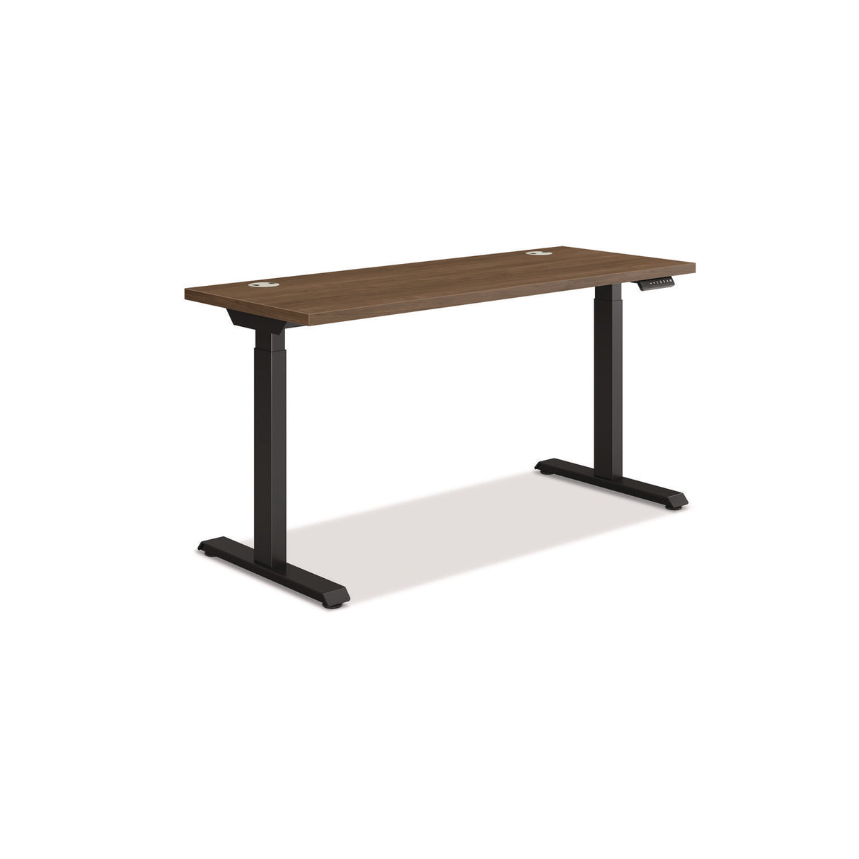 HON Coordinate Height Adjustable Desk Bundle 2-Stage, 58" x 22" x 27.75" to 47", PinnacleBlack (HAT2SPNB2258)