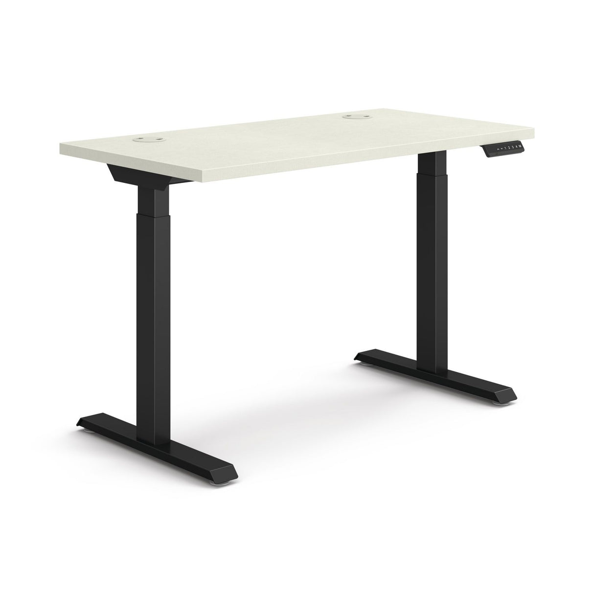 HON Coordinate Height Adjustable Desk Bundle 2-Stage, 46" x 22" x 27.75" to 47", Silver MeshBlack (HAT2SMBK2246)