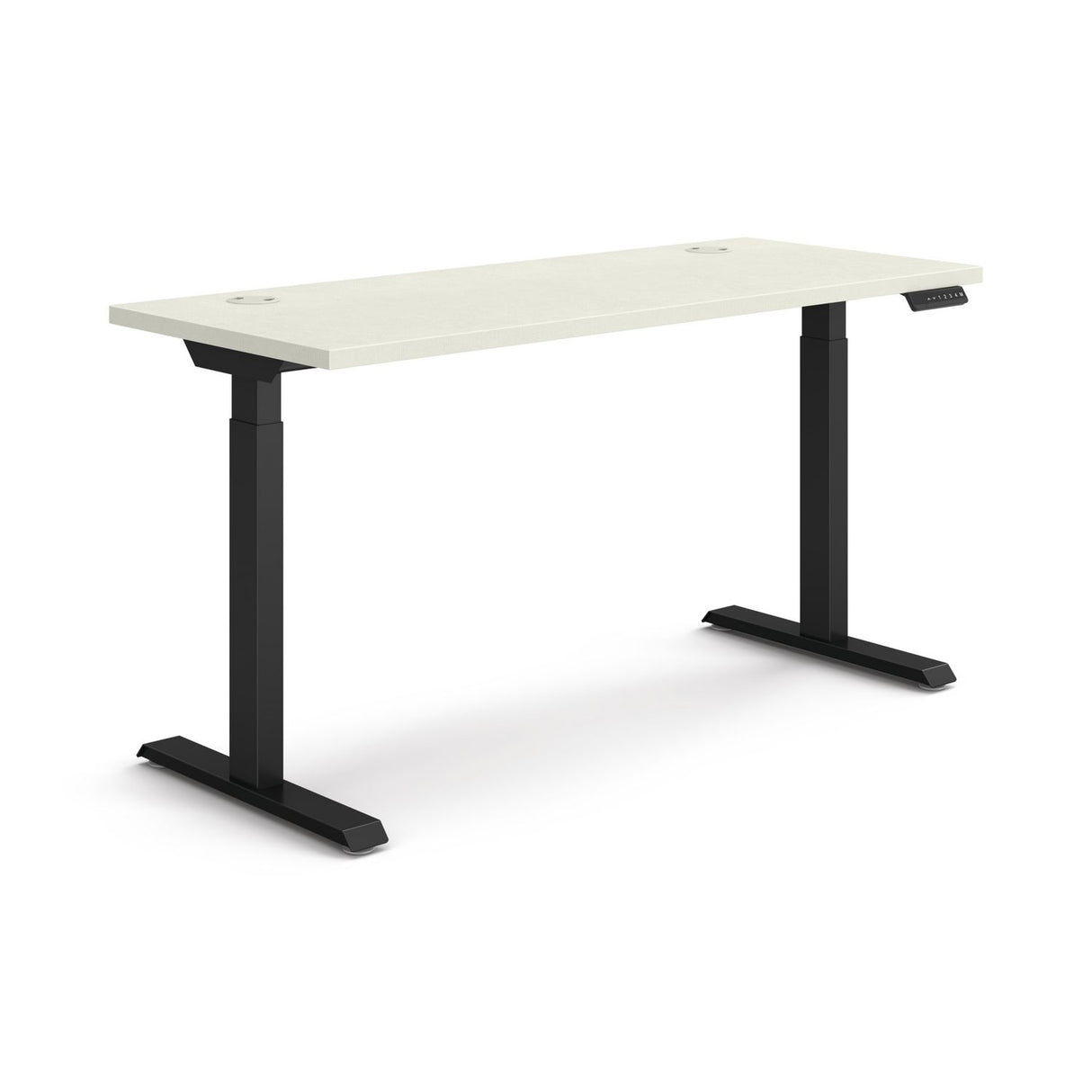 HON Coordinate Height Adjustable Desk Bundle 2-Stage, 58" x 22" x 27.75" to 47", Silver MeshBlack (HAT2SMBK2258)