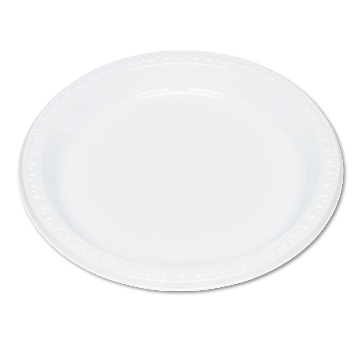 Tablemate Plastic Dinnerware, Plates, 9" dia, White, 500/Carton (9644WH)