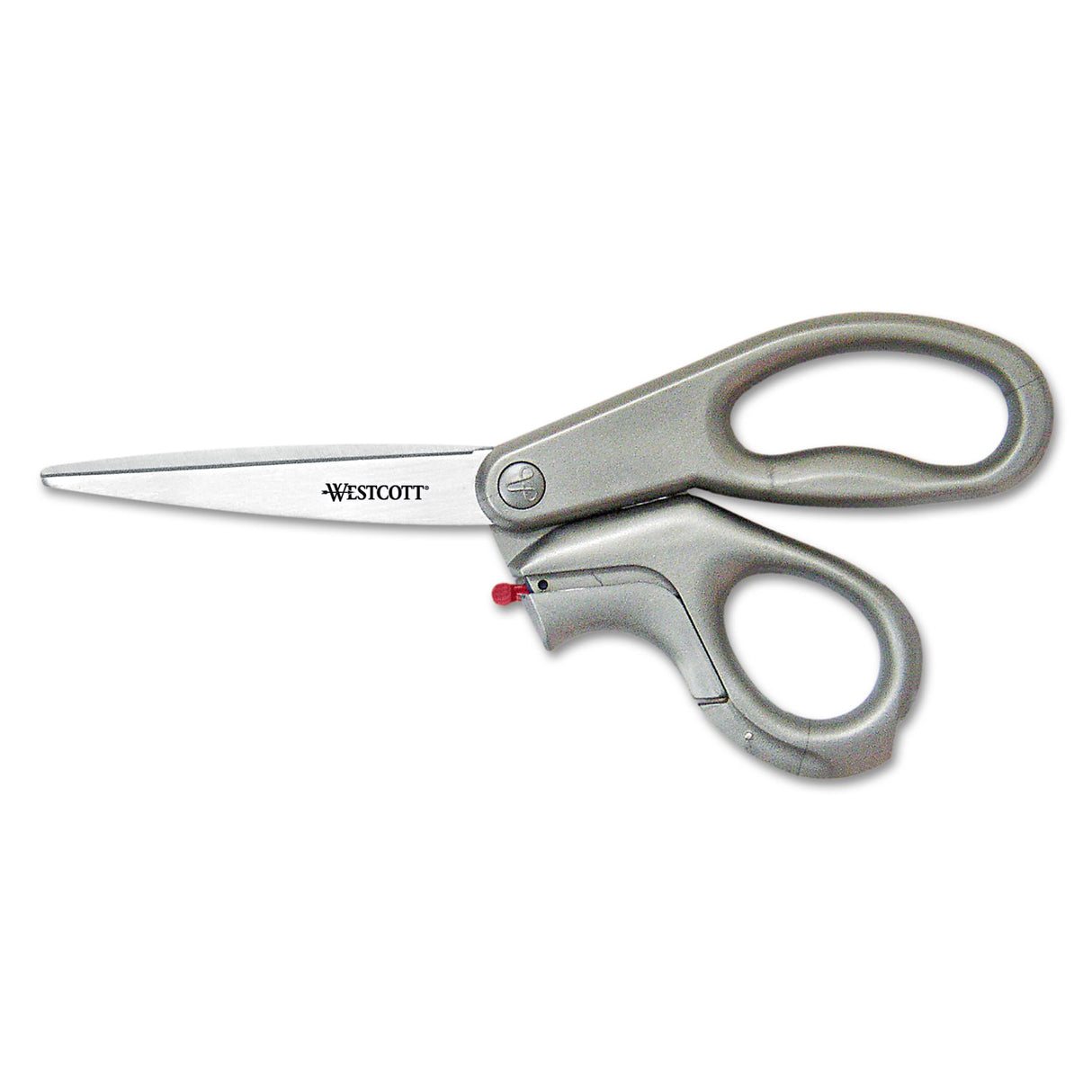 Westcott E-Z Open Box Opener Stainless Steel Shears, 8" Long, 3.25" Cut Length, Offset Gray Handle (13227)