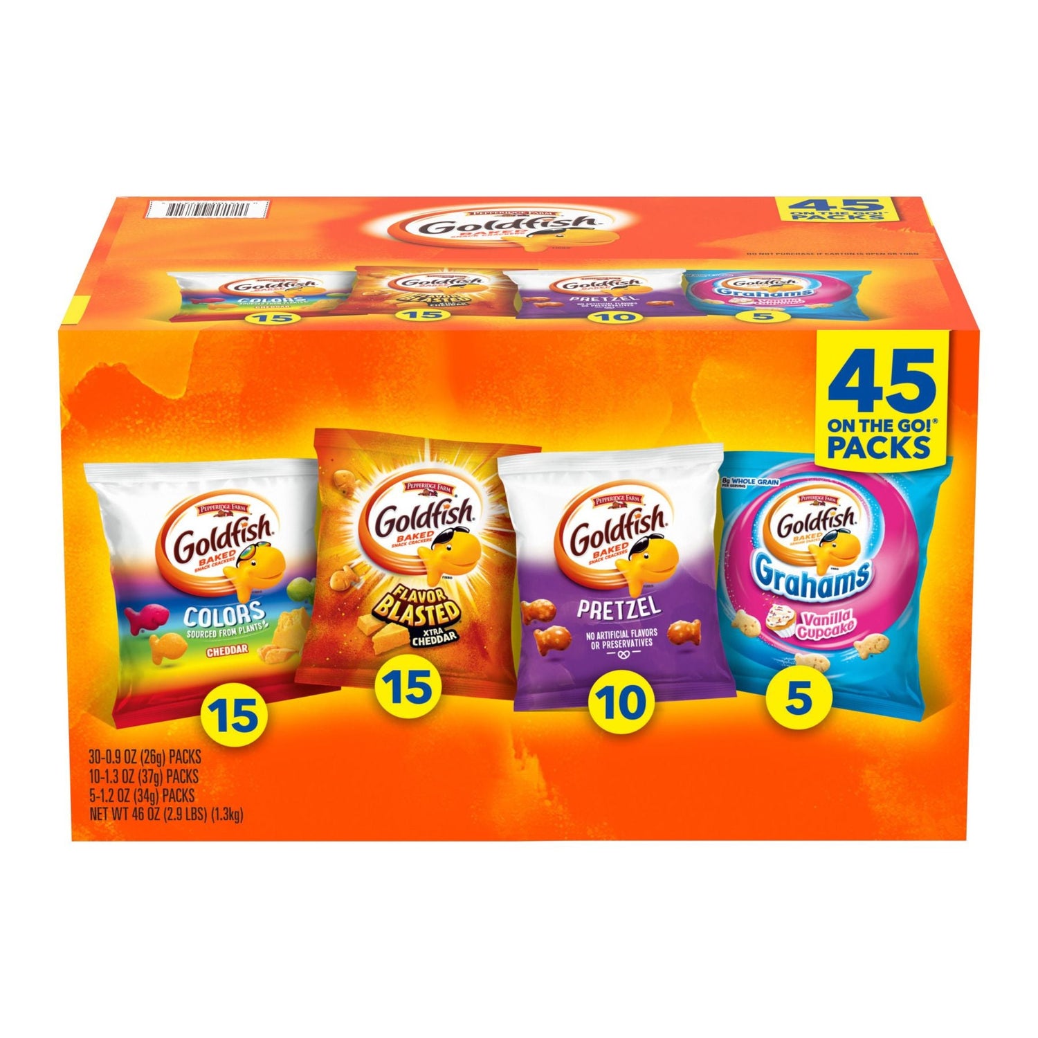 Pepperidge Farm Goldfish Crackers Variety Pack (45 ct.) | Sweet & Savory Snack Assortment Pepperidge Farm