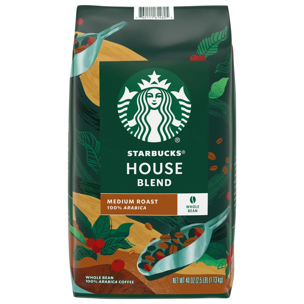 Starbucks House Blend Whole Bean Coffee (40 oz) | Smooth, Classic Roast Starbucks