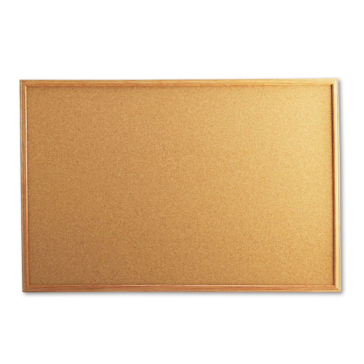 Universal Cork Board with Oak Style Frame, 36 x 24, Tan Surface (UNV43603)