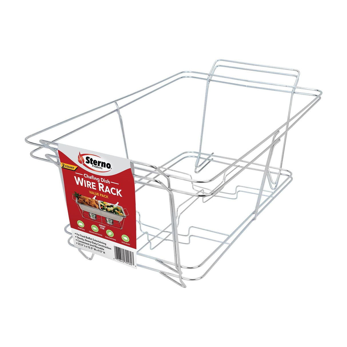 Sterno Chafing Wire Racks (2-Pack) | Buffet-Style Food Warming for Events & Catering Sterno