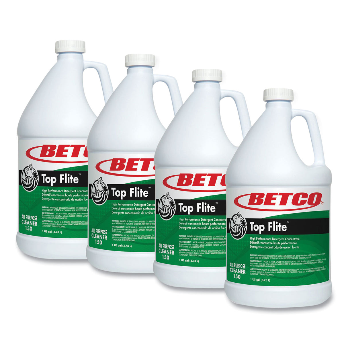 Betco Top Flite All-Purpose Cleaner, Mint Scent, 1 gal Bottle, 4/Carton (1500400)