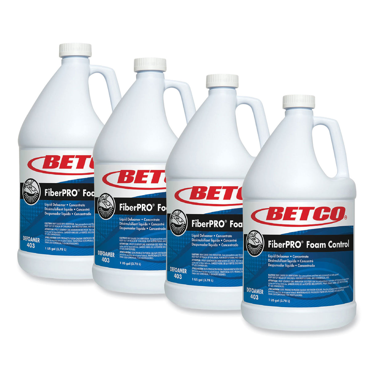 Betco FiberPro Foam Control Liquid Defoamer, 1 gal Bottle, 4/Carton (4030400)