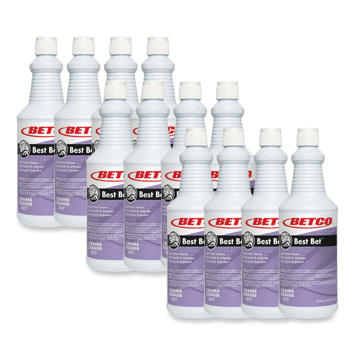 Betco Best Bet Liquid Creme Cleanser, Mint, 32 oz Bottle, 12/Carton (771200)