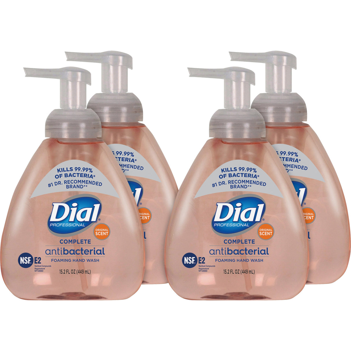 Dial Antibacterial Foaming Hand Wash, Original Scent, 15.2 oz, 4/Carton (98606)