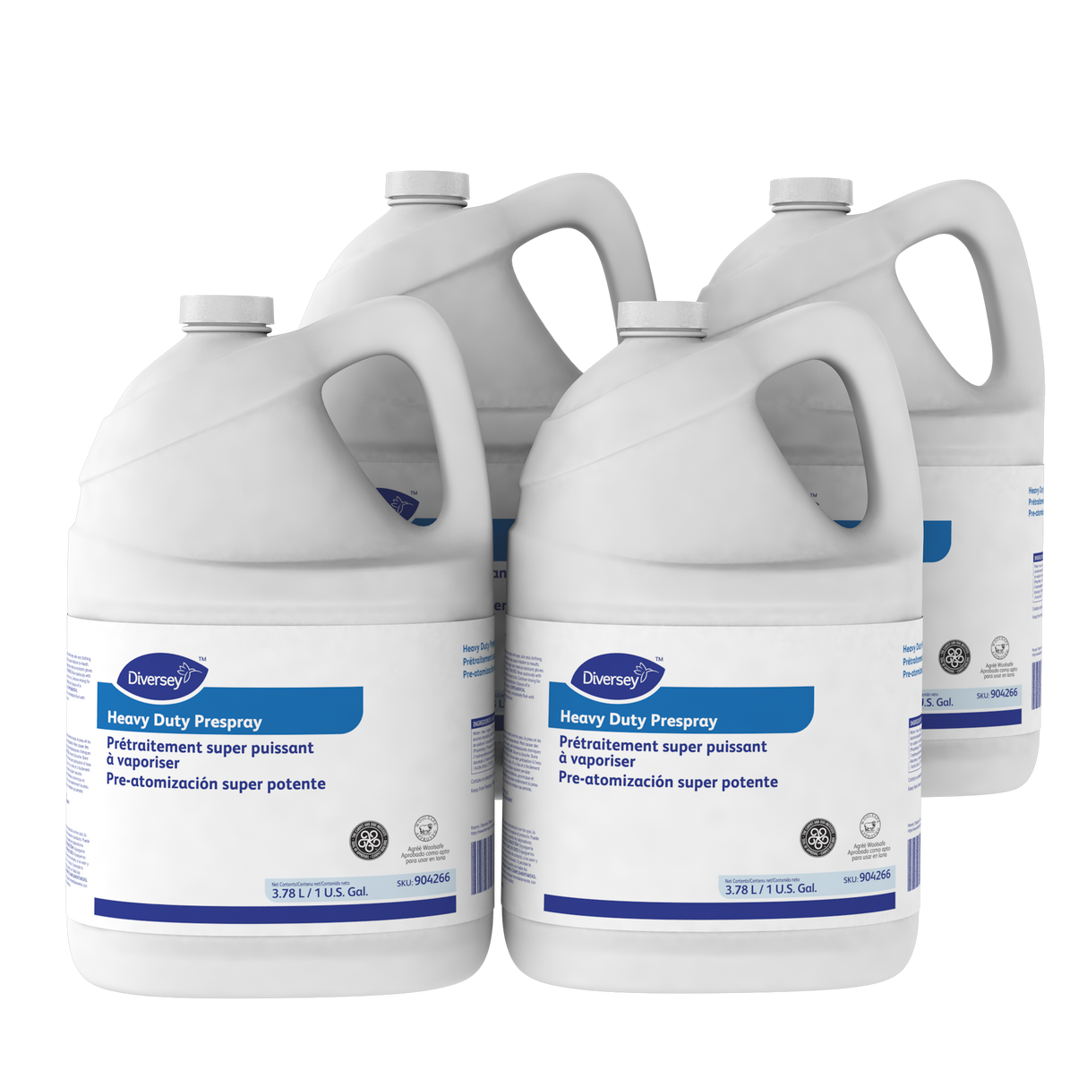 Carpet Cleanser Heavy-Duty Prespray, Fruity Scent, 1 gal Bottle, 4/Carton