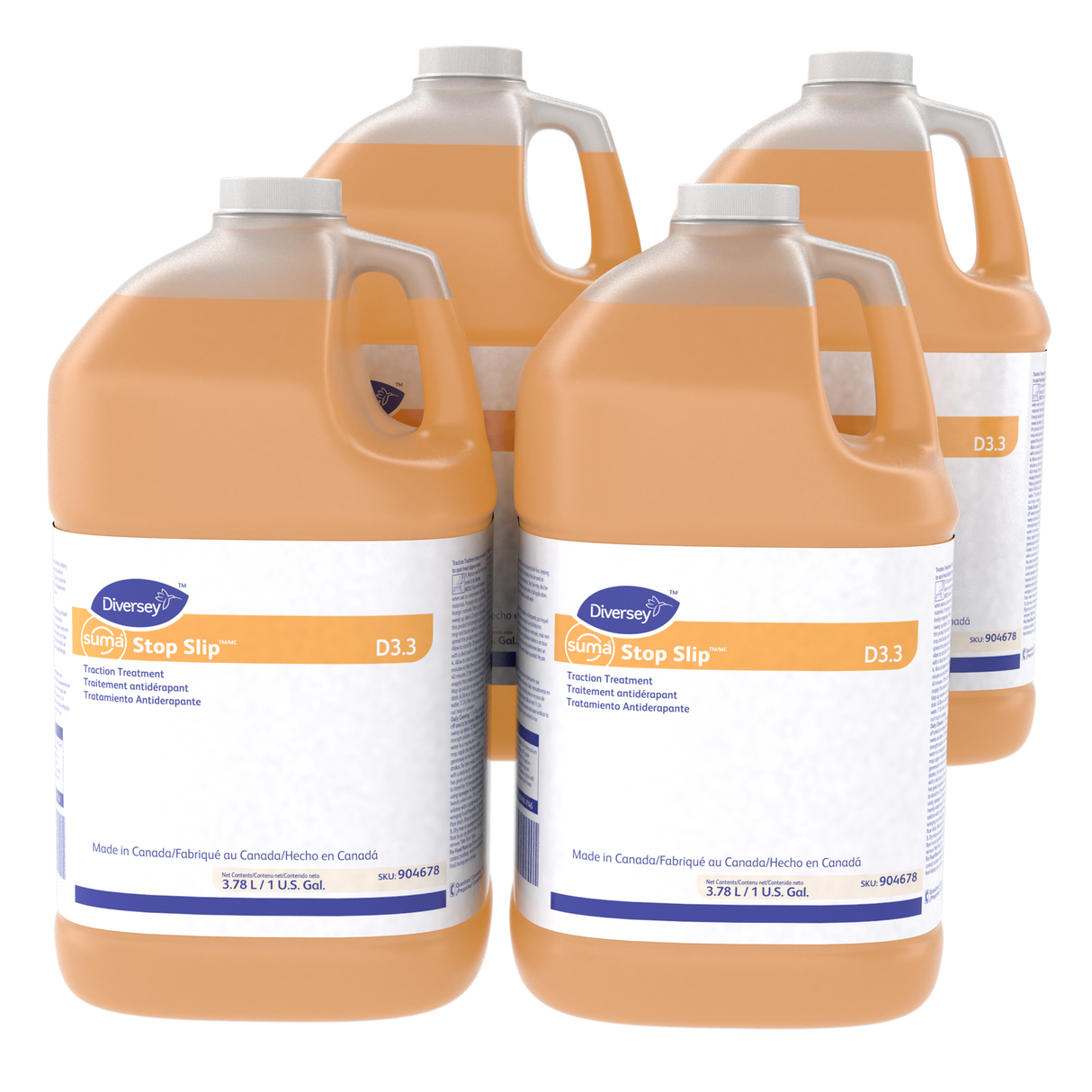 Diversey Suma Stop Slip Traction Treatment, Unscented, 1 gal Bottle, 4/Carton (904678)