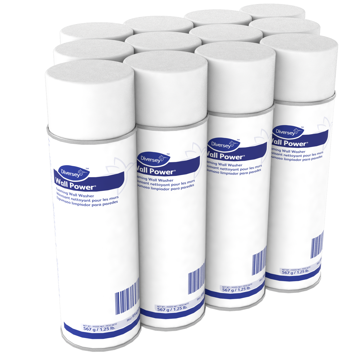 Diversey Wall Power Foaming Wall Washer, 20 oz Can, 12/Carton (95401786)