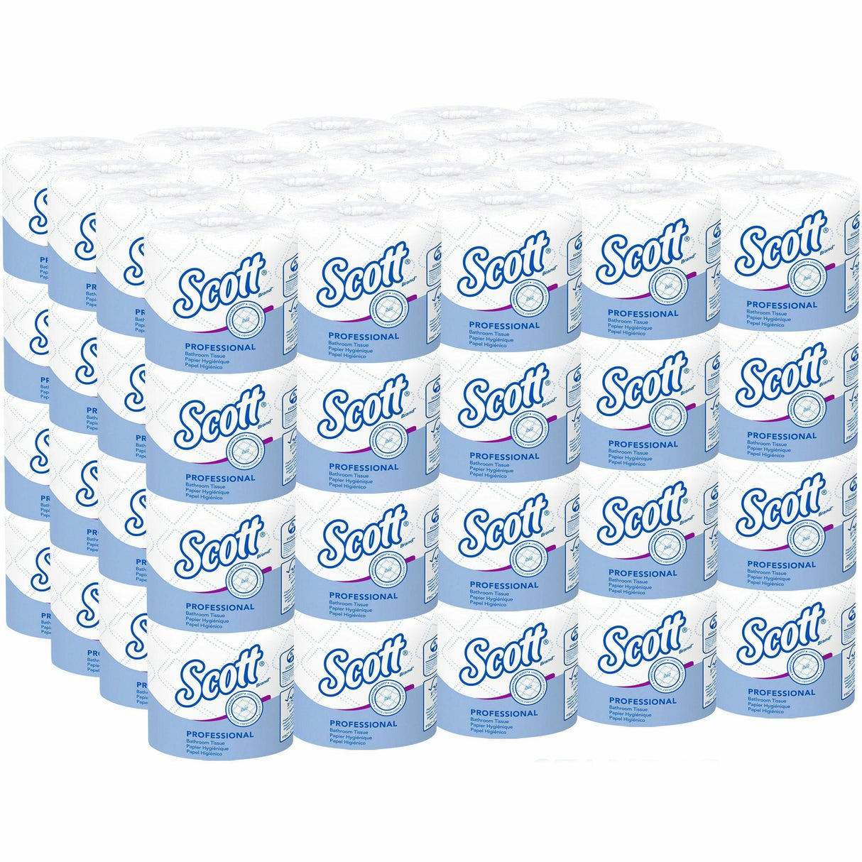 Scott Essential Standard Roll Bathroom Tissue for Business, Septic Safe, 2-Ply, White, 550 Sheets/Roll, 80/Carton (04460)