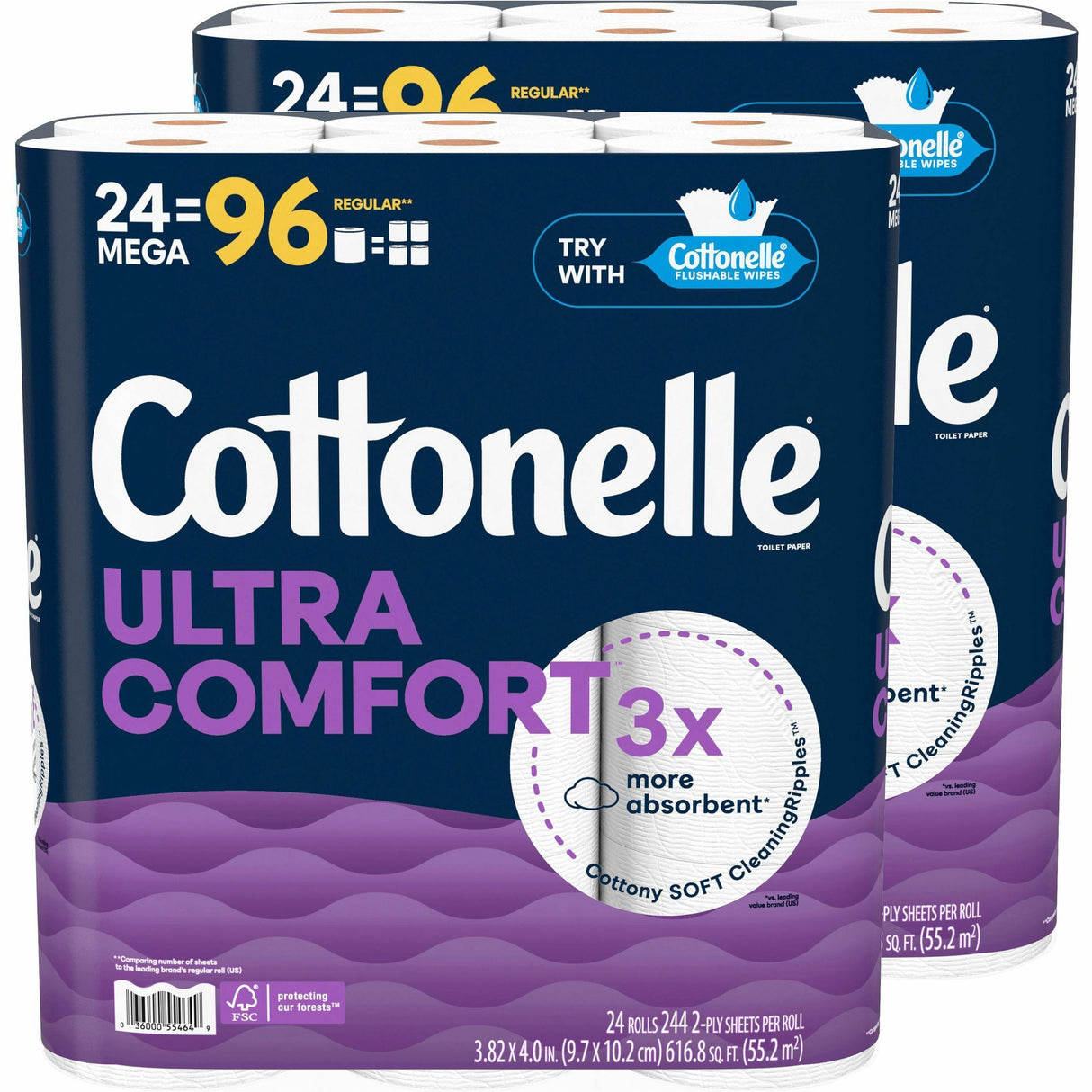 Cottonelle® Ultra Comfort Toilet Paper, 2-Ply, 224 Sheets, 48 Rolls (55464CT)
