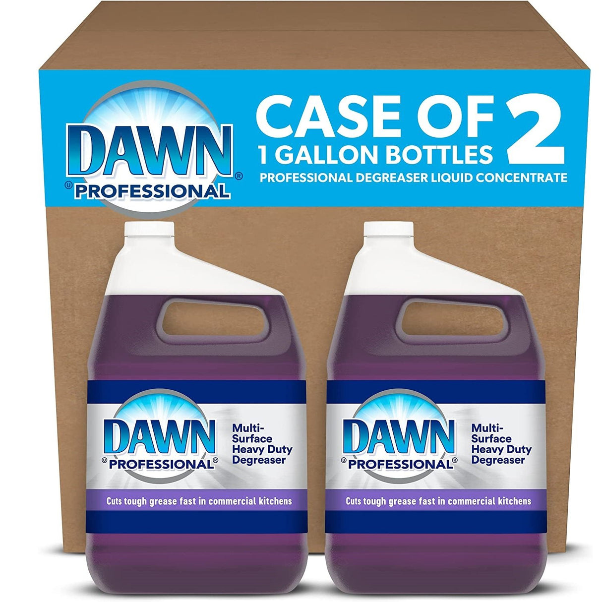 Dawn® Multi-Surface Heavy Duty Degreaser, Fresh Scent, 1 gal Bottle, 2 Bottles (07307)