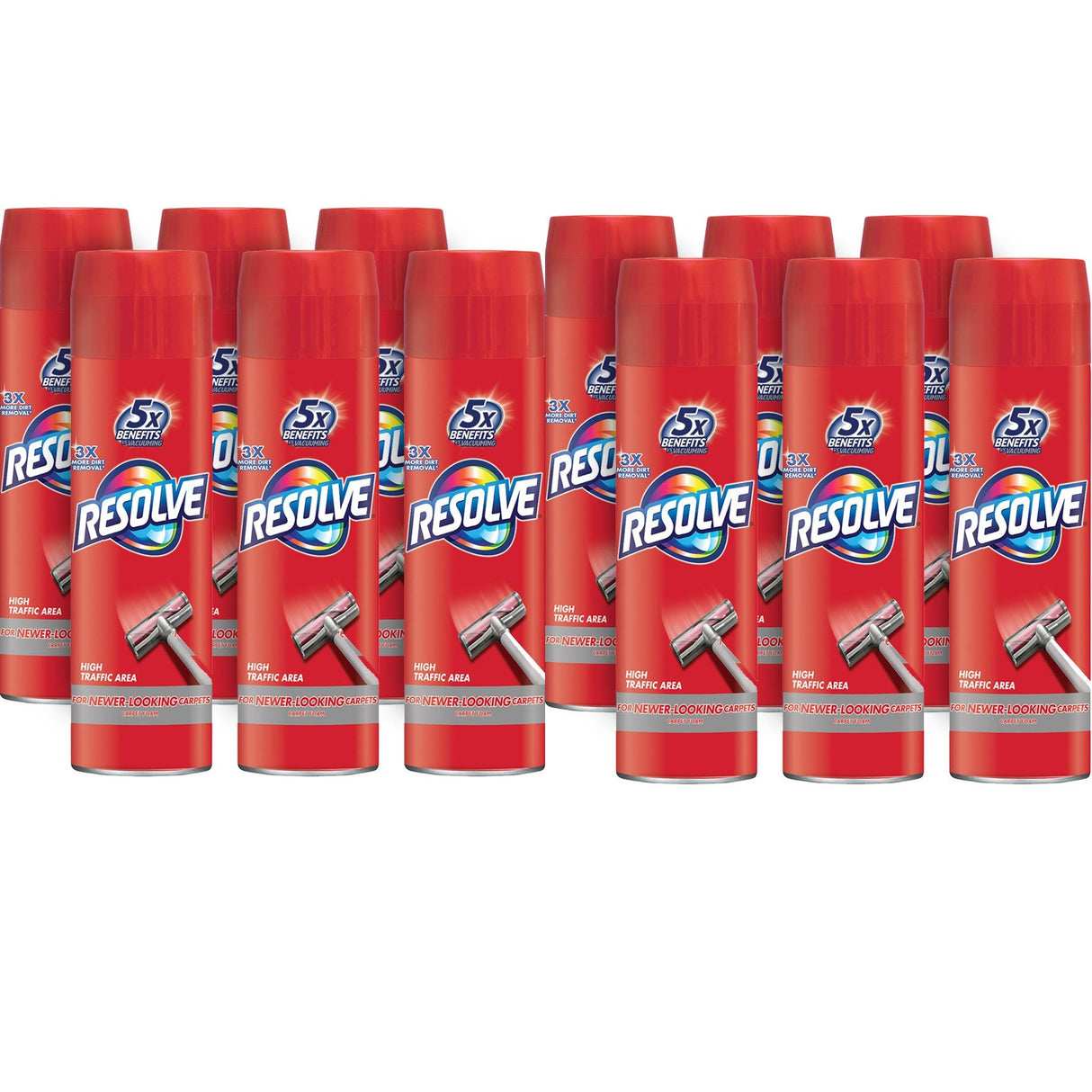 RESOLVE Foam Carpet Cleaner, Foam, 22 oz Aerosol Spray, 12/Carton (00706CT)