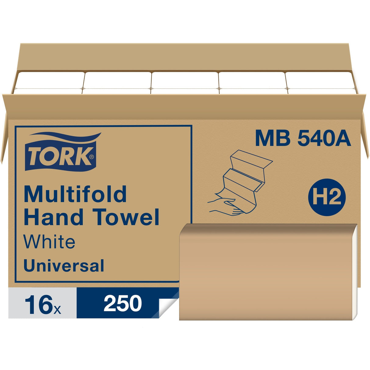Tork® Universal Multifold Paper Towels, 1-Ply, White, 4000 Towels (MB540A)