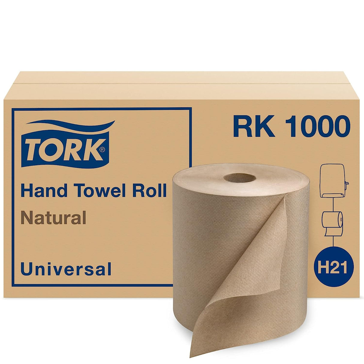 Tork® Hardwound Roll Towels, Brown, 1,000-ft., 6 Rolls (RK1000)