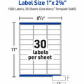 Avery Easy Peel Return Address Labels, Clear, 1500 / Box, AVE5660