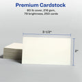 Avery 2" x 3.5" Ivory Business Cards, Sure Feed Technology, Laser, 250 Cards (5376), 8 1/2" x 11", 250 / Pack, AVE5376
