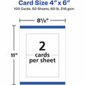 Avery Sure Feed Postcards, White, 4" x 6", 100 / Box, AVE5389