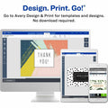 Avery Sure Feed Postcards, White, 4" x 6", 100 / Box, AVE5389