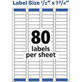 Avery Easy Peel Return Address Labels, 1/2"x1-3/4" 8,000 Labels (5167), White, 8000 / Box, AVE5167