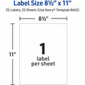 Avery Shipping Label, Clear, 25 / Pack, AVE8665