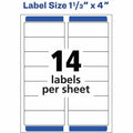 Avery Address Labels, 1-1/3" x 4", White, 1,400ct (5162), 1400 / Box, AVE5162
