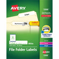 Avery File Folder Labels, 2/3" x 3-7/16", 1,500 White Labels (5366), 1500 / Box, AVE5366