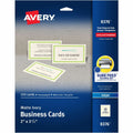Avery Sure Feed Ivory Business Cards, 8 1/2" x 11", 250 / Pack, AVE8376