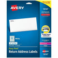 Avery Easy Peel Return Address Labels, 1/2"x1-3/4", 800 Labels (18167), White, 80 / Pack, AVE18167