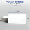 Avery Business Card, White, 8 1/2" x 11", 250 / Pack, AVE8371