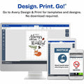 Avery Shipping Labels for Copiers, 8-1/2" x 11", 100 Labels (5353), White, 100 / Box, AVE5353