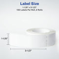 Avery Direct Thermal Roll Labels, White, 260 / Box, AVE4150