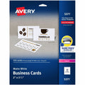 Avery Microperforated Business Cards with Sure Feed(R) Technology, White, 8 1/2" x 11", 250 / Pack, AVE5371