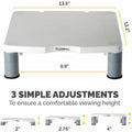 Fellowes Standard Monitor Riser, Platinum, FEL91712