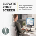Fellowes Standard Monitor Riser, Platinum, FEL91712