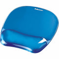 Fellowes Crystals Gel Mousepad/Wrist Rest, Blue, FEL91141