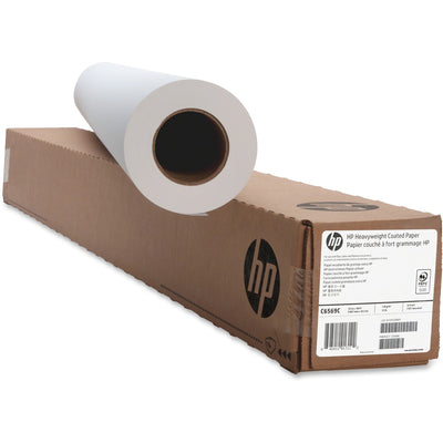HP C6569C Heavyweight Coated Paper, Bright, White, 42" x 100 ft, 1 Roll, HEWC6569C