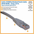 Eaton Tripp Lite series Cat5e Patch Cable, Gray, TRPN002025GY