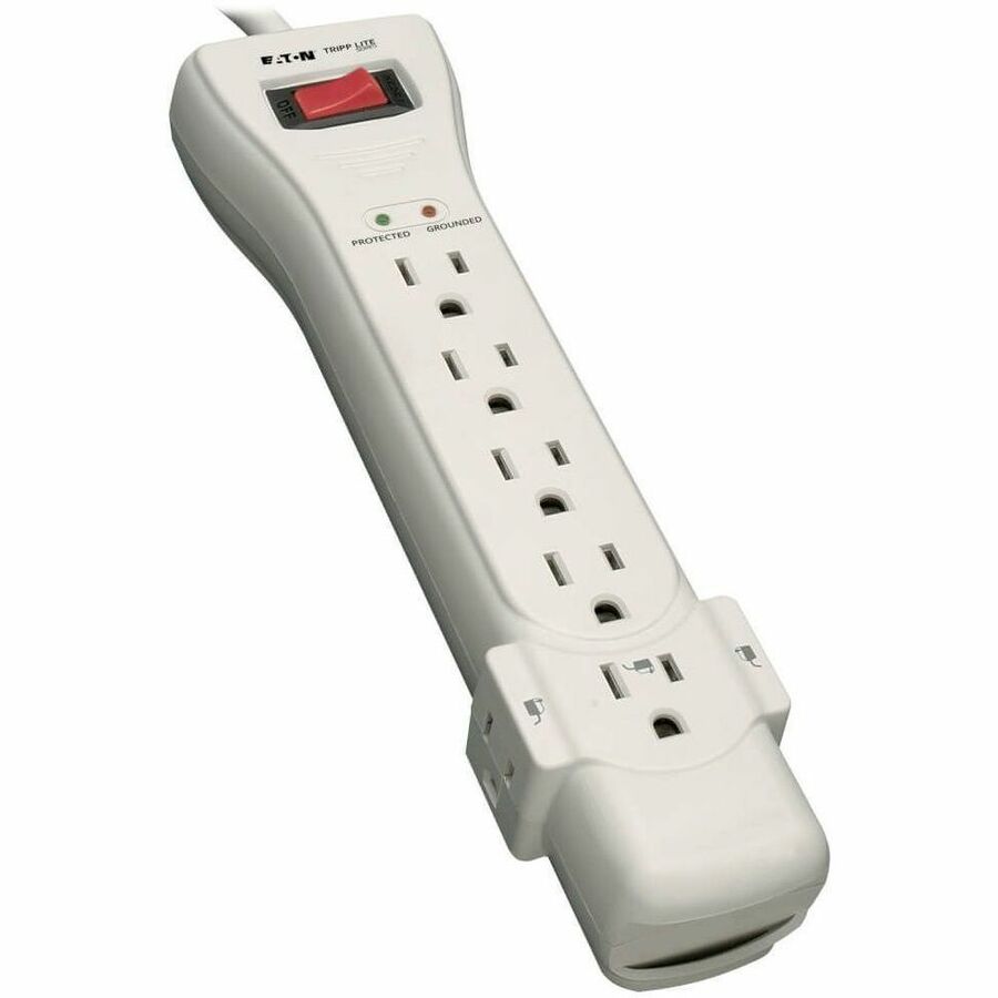 Tripp Lite series Protect It! 7-Outlet Super Surge Protector, 2.7" x 1.5", Gray, TRPSUPER7