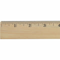 Acme United Westcott Beveled Metal Edge Wood Rulers, ACM05011