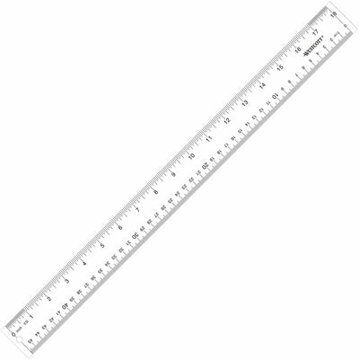 Acme United Westcott 18" Transparent Ruler, Clear, ACM10564